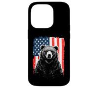 Patriotic Bear American Freedom Forest Paw Case for iPhone 14 Pro