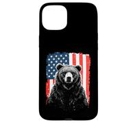 Patriotic Bear American Freedom Forest Paw Case for iPhone 15 Plus