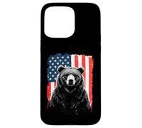 Patriotic Bear American Freedom Forest Paw Case for iPhone 15 Pro Max