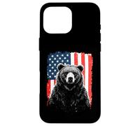 Patriotic Bear American Freedom Forest Paw Case for iPhone 16 Pro Max