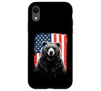 Patriotic Bear American Freedom Forest Paw Case for iPhone XR