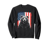 Patriotic Bear American Freedom Forest Paw Sweatshirt
