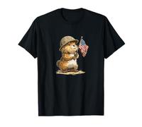 Patriotic Beaver with America Colors Costume T-Shirt