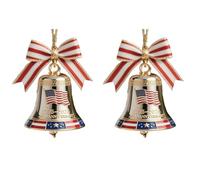 Patriotic Bells Ornament For Christmas Tree Decoration Handmade Commemorative Accessories Pendant Accessory Commemorative Doorbell