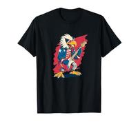 Patriotic Bird of Prey Costume with Eagle and Guitar T-Shirt