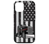 Patriotic black Truck American Flag black white Case for iPhone 12/12 Pro