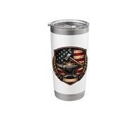 Patriotic Blacksmith Vintage American Flag Metalsmith USA Stainless Steel Insulated Tumbler