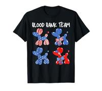 Patriotic Blood Bank 4th of July Medical Lab Science Tech T-Shirt