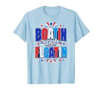 Patriotic Boating Floating Summer Lake Vacation Design T-Shirt