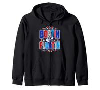 Patriotic Boating Floating Summer Lake Vacation Design Zip Hoodie