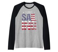 Patriotic Boating Gift - US Flag I Love Sailing Raglan Baseball Tee