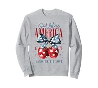 Patriotic Bow and Cherries God Bless America 1776 USA Cherry Sweatshirt