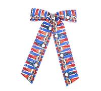 Patriotic Bows Hair Clip 4th Of July Bows Hairpin Fashion Barrette Hair Decoration Suitable For National Day Festivities