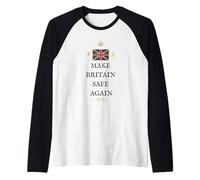 Patriotic Britain Proud Pride Support British Safe Again UK Raglan Baseball Tee