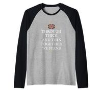 Patriotic British Proud Great Britain UK Together WE Stand Raglan Baseball Tee