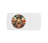 'Patriotic British Toad' Pill Box with Tablet Splitter (PI00034842)