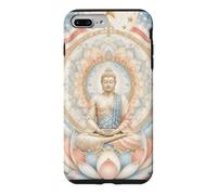 Patriotic Buddha Lotus Flower USA Flag Buddhism Buddhist Case for iPhone 7 Plus/8 Plus