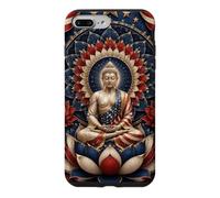 Patriotic Buddha Lotus Flower USA Flag Buddhism Buddhist Case for iPhone 7 Plus/8 Plus