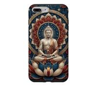 Patriotic Buddha Lotus Flower USA Flag Buddhism Buddhist Case for iPhone 7 Plus/8 Plus