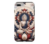 Patriotic Buddha Lotus Flower USA Flag Buddhism Buddhist Case for iPhone 7 Plus/8 Plus
