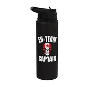 Patriotic Canadian Flag Skull Eh Team Captain Graphic Stainless Steel Insulated Water Bottle