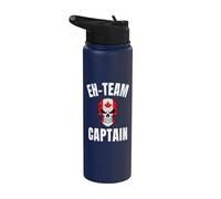 Patriotic Canadian Flag Skull Eh Team Captain Graphic Stainless Steel Insulated Water Bottle