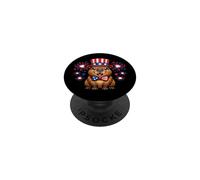 Patriotic Capybara Fireworks America Pride PopSockets Adhesive PopGrip