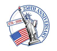 Patriotic Car Stickers - National Emblems, 2-Pack Semiquincentennial Graphics for SUV Personalization, Commemorative Labels with Flag Imagery, Vehicle Accessories, Republic Signage for Van