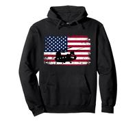 Patriotic CH-47 Chinook Helicopter American flag Pullover Hoodie