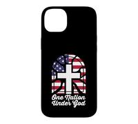 Patriotic Christian USA Map US Flag One Nation Under God Case for iPhone 14 Plus