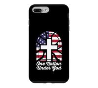 Patriotic Christian USA Map US Flag One Nation Under God Case for iPhone 7 Plus/8 Plus