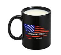 Patriotic Coffee 350 ml Patriotic Ceramic for Drinks of the 250th Anniversary | 1776-2026 by Commemorative Coffee - For Soldiers Adults Family Tea Water Milk Celebration Parties Meetings Home