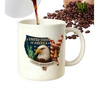 Patriotic Coffee Mugs - 250th Patriotic Drinking Vessel - 1776-2026 Ceremonial Memorial Cups | For History Enthusiasts, Men, Friends, Family Members, Dads, Moms, Grandfathers