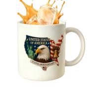 Patriotic Coffee Mugs - 250th Souvenir for Drinks Items, Trendy Ceramic Mugs 1776-2026 for Men - for History Enthusiasts, Dad, Mother, Grandparents