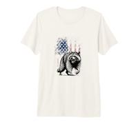Patriotic Coon Hunter Raccoon American Flag Premium T-Shirt