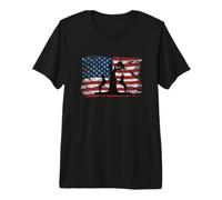 Patriotic Coon Hunting Dogs American Flag Premium T-Shirt