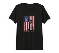 Patriotic Coon Hunting Dogs American Flag Premium T-Shirt
