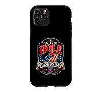 Patriotic Cornhole In The Hole We Trust USA Bean Bag Toss Case for iPhone 11 Pro