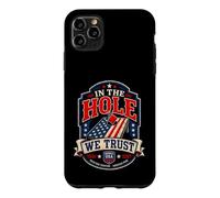 Patriotic Cornhole In The Hole We Trust USA Bean Bag Toss Case for iPhone 11 Pro Max