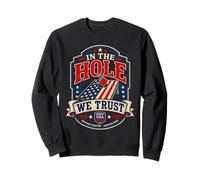 Patriotic Cornhole In The Hole We Trust USA Bean Bag Toss Sweatshirt