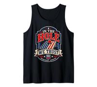 Patriotic Cornhole in The Hole We Trust USA Bean Bag Toss Tank Top