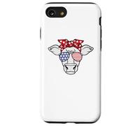 Patriotic Cow 4th Of July USA Flag Independence Day Farm Case for iPhone SE (2020) / 7/8