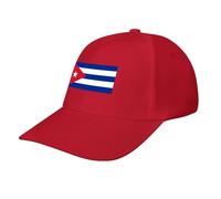 Patriotic Cuba Flag Baseball Cap, Unisex Adjustable Soft Casual Baseball Caps,Dad Hat for Outdoor Activities Red