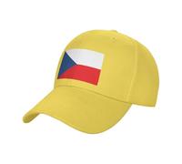 Patriotic Czech Republic Flag Baseball Cap | Breathable Daddy Hat for Men and Women | Lightweight Golf and Travel Accessory (Moisture Wicking Technology) Yellow