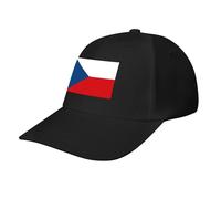 Patriotic Czech Republic Flag Baseball Cap, Unisex Adjustable Soft Casual Baseball Caps,Dad Hat for Outdoor Activities Black