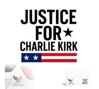 Patriotic Die-Cut Vinyl Sticker, Freedom's Voice Design, Injustice Anywhere is A Threat to Justice Everywhere, Vinyl Charlie Kirk Tribute
