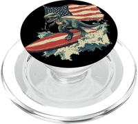 Patriotic Dinosaur Rides the Tide Costume PopSockets PopGrip for MagSafe