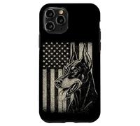 Patriotic Doberman Pinsch Dog AMERICAN FLAG 4th Of July Case for iPhone 11 Pro