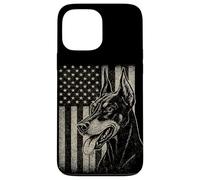 Patriotic Doberman Pinsch Dog AMERICAN FLAG 4th Of July Case for iPhone 13 Pro Max