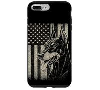 Patriotic Doberman Pinsch Dog AMERICAN FLAG 4th Of July Case for iPhone 7 Plus/8 Plus